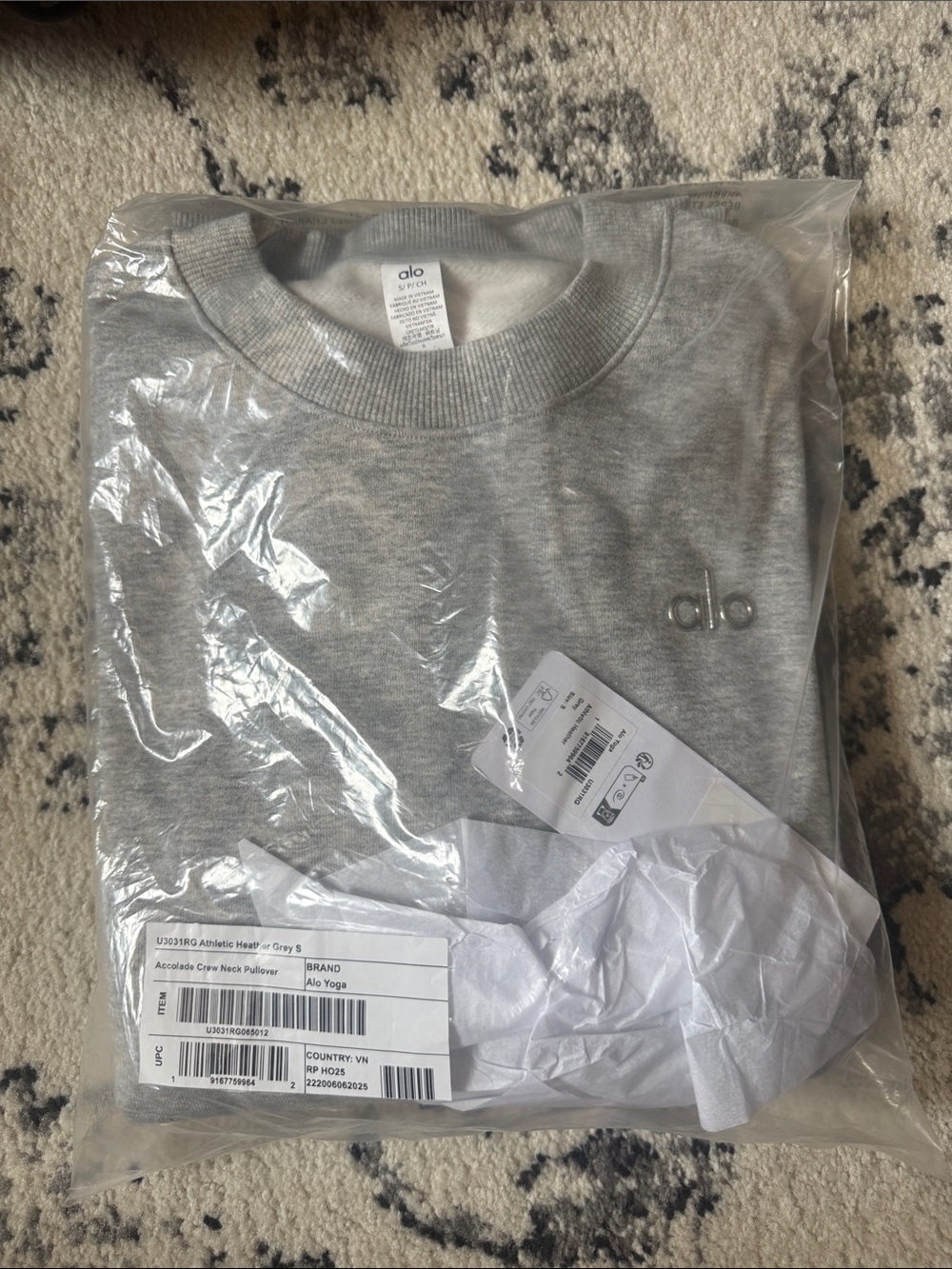 ALO Yoga Crewneck Sweatshirt — Light Heather Gray